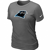 Carolina Panthers D.Grey Women's Logo T-Shirt,baseball caps,new era cap wholesale,wholesale hats