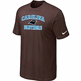Carolina Panthers Heart & Soul Brown T-Shirt,baseball caps,new era cap wholesale,wholesale hats