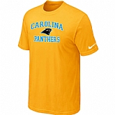 Carolina Panthers Heart & Soul Yellow T-Shirt,baseball caps,new era cap wholesale,wholesale hats
