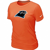 Carolina Panthers Orange Women's Logo T-Shirt,baseball caps,new era cap wholesale,wholesale hats