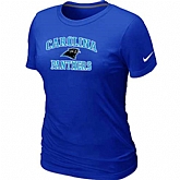 Carolina Panthers Women's Heart & Soul Blue T-Shirt,baseball caps,new era cap wholesale,wholesale hats