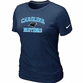 Carolina Panthers Women's Heart & Soul D.Blue T-Shirt,baseball caps,new era cap wholesale,wholesale hats