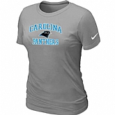 Carolina Panthers Women's Heart & Soul L.Grey T-Shirt,baseball caps,new era cap wholesale,wholesale hats
