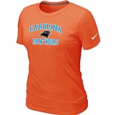 Carolina Panthers Women's Heart & Soul Orange T-Shirt,baseball caps,new era cap wholesale,wholesale hats
