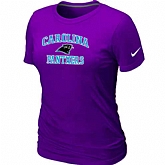 Carolina Panthers Women's Heart & Soul Purple T-Shirt,baseball caps,new era cap wholesale,wholesale hats