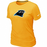 Carolina Panthers Yellow Women's Logo T-Shirt,baseball caps,new era cap wholesale,wholesale hats