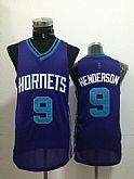 Charlotte Hornets #9 Henderson Purple Throwback Swingman Jerseys,baseball caps,new era cap wholesale,wholesale hats