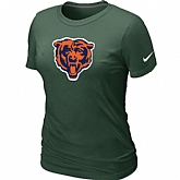 Chicago Bears Black Tean Logo Women's D.Green T-Shirt,baseball caps,new era cap wholesale,wholesale hats