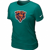 Chicago Bears Black Tean Logo Women's L.Green T-Shirt,baseball caps,new era cap wholesale,wholesale hats