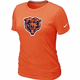 Chicago Bears Black Tean Logo Women's Orange T-Shirt,baseball caps,new era cap wholesale,wholesale hats