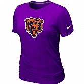 Chicago Bears Black Tean Logo Women's Purple T-Shirt,baseball caps,new era cap wholesale,wholesale hats