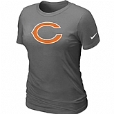 Chicago Bears D.Grey Women's Logo T-Shirt,baseball caps,new era cap wholesale,wholesale hats