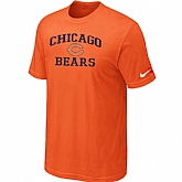 Chicago Bears Heart & Soul Orange T-Shirt,baseball caps,new era cap wholesale,wholesale hats