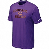 Chicago Bears Heart & Soul Purple T-Shirt,baseball caps,new era cap wholesale,wholesale hats