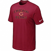 Chicago Bears Heart & Soul Red T-Shirt,baseball caps,new era cap wholesale,wholesale hats