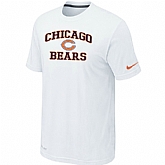 Chicago Bears Heart & Soul White T-Shirt,baseball caps,new era cap wholesale,wholesale hats