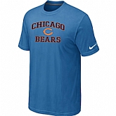 Chicago Bears Heart & Soul light Blue T-Shirt,baseball caps,new era cap wholesale,wholesale hats