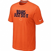 Chicago Bears Just Do It Orange T-Shirt,baseball caps,new era cap wholesale,wholesale hats