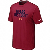 Chicago Bears Just Do It Red T-Shirt,baseball caps,new era cap wholesale,wholesale hats