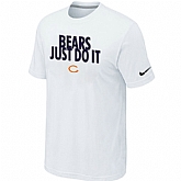Chicago Bears Just Do It White T-Shirt,baseball caps,new era cap wholesale,wholesale hats