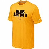 Chicago Bears Just Do It Yellow T-Shirt,baseball caps,new era cap wholesale,wholesale hats