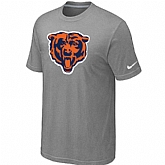 Chicago Bears L.Grey Tean Logo T-Shirt,baseball caps,new era cap wholesale,wholesale hats