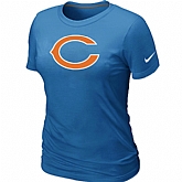Chicago Bears L.blue Women's Logo T-Shirt,baseball caps,new era cap wholesale,wholesale hats