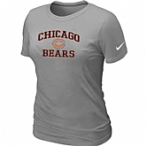 Chicago Bears Women's Heart & Soul L.Grey T-Shirt,baseball caps,new era cap wholesale,wholesale hats