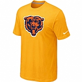Chicago Bears Yellow Tean Logo T-Shirt,baseball caps,new era cap wholesale,wholesale hats