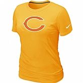 Chicago Bears Yellow Women's Logo T-Shirt,baseball caps,new era cap wholesale,wholesale hats