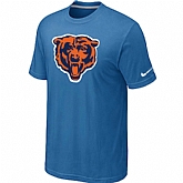 Chicago Bears light Blue Tean Logo T-Shirt,baseball caps,new era cap wholesale,wholesale hats