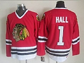 Chicago Blackhawks #1 Hall Red CCM Throwback Jerseys,baseball caps,new era cap wholesale,wholesale hats