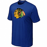 Chicago Blackhawks Big & Tall Logo Blue T-Shirt,baseball caps,new era cap wholesale,wholesale hats