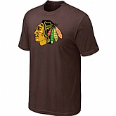 Chicago Blackhawks Big & Tall Logo Brown T-Shirt,baseball caps,new era cap wholesale,wholesale hats