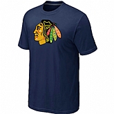 Chicago Blackhawks Big & Tall Logo D.Blue T-Shirt,baseball caps,new era cap wholesale,wholesale hats