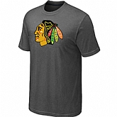 Chicago Blackhawks Big & Tall Logo D.Grey T-Shirt,baseball caps,new era cap wholesale,wholesale hats