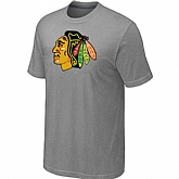 Chicago Blackhawks Big & Tall Logo L.Grey T-Shirt,baseball caps,new era cap wholesale,wholesale hats