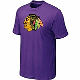 Chicago Blackhawks Big & Tall Logo Purple T-Shirt,baseball caps,new era cap wholesale,wholesale hats