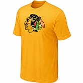 Chicago Blackhawks Big & Tall Logo Yellow T-Shirt,baseball caps,new era cap wholesale,wholesale hats