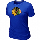 Chicago Blackhawks Big & Tall Women's Blue Logo T-Shirt,baseball caps,new era cap wholesale,wholesale hats