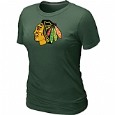 Chicago Blackhawks Big & Tall Women's D.Green Logo T-Shirt,baseball caps,new era cap wholesale,wholesale hats