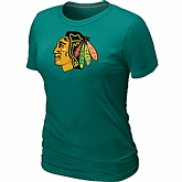 Chicago Blackhawks Big & Tall Women's L.Green Logo T-Shirt,baseball caps,new era cap wholesale,wholesale hats