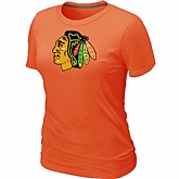 Chicago Blackhawks Big & Tall Women's Orange Logo T-Shirt,baseball caps,new era cap wholesale,wholesale hats