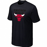 Chicago Bulls Big & Tall Primary Logo Black T-Shirt,baseball caps,new era cap wholesale,wholesale hats