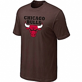 Chicago Bulls Big & Tall Primary Logo Brown T-Shirt,baseball caps,new era cap wholesale,wholesale hats