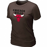 Chicago Bulls Big & Tall Primary Logo Brown Women's T-Shirt,baseball caps,new era cap wholesale,wholesale hats