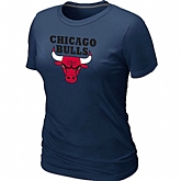 Chicago Bulls Big & Tall Primary Logo D.Blue Women's T-Shirt,baseball caps,new era cap wholesale,wholesale hats
