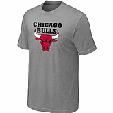 Chicago Bulls Big & Tall Primary Logo L.Grey T-Shirt,baseball caps,new era cap wholesale,wholesale hats