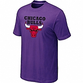 Chicago Bulls Big & Tall Primary Logo Purple T-Shirt,baseball caps,new era cap wholesale,wholesale hats
