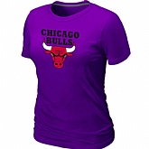 Chicago Bulls Big & Tall Primary Logo Purple Women's T-Shirt,baseball caps,new era cap wholesale,wholesale hats